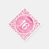 Serviette En Papier Fête d'anniversaire Girly Leopard (Coin)