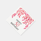 Serviette En Papier Fête d'anniversaire Hot Rose Folith (Coin)