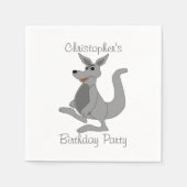 Serviette En Papier Fête d'anniversaire Kangaroo Design (Devant)