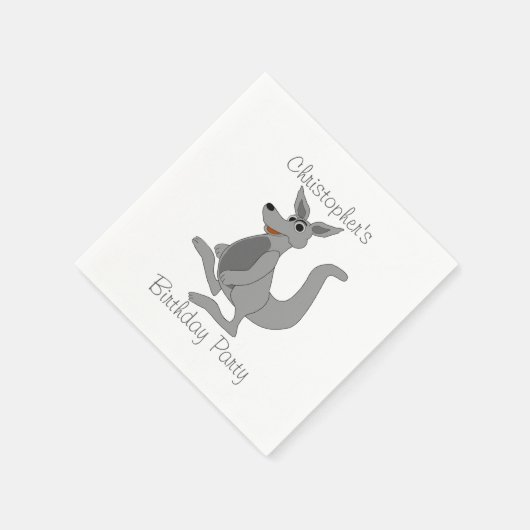 Serviette En Papier Fête d'anniversaire Kangaroo Design (Coin)