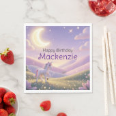 Serviette En Papier Fête d'anniversaire Licorne Céleste (En situation)