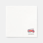 Serviette En Papier Fête d'anniversaire minimaliste moderne (Devant)