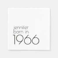 Fête d'anniversaire minimaliste né en 1966 Noir 60