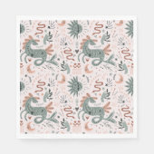 Serviette En Papier Fête d'anniversaire moderne motif rose tendance (Devant)