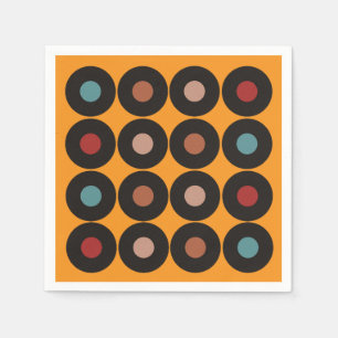 Serviette En Papier Fête d'anniversaire musique disque vinyle rétro