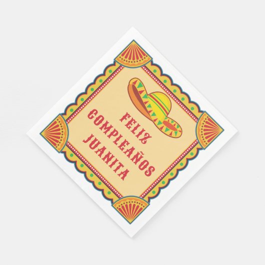 Serviette En Papier Fête d'anniversaire | Napkins Feliz Cumpleanos (Coin)