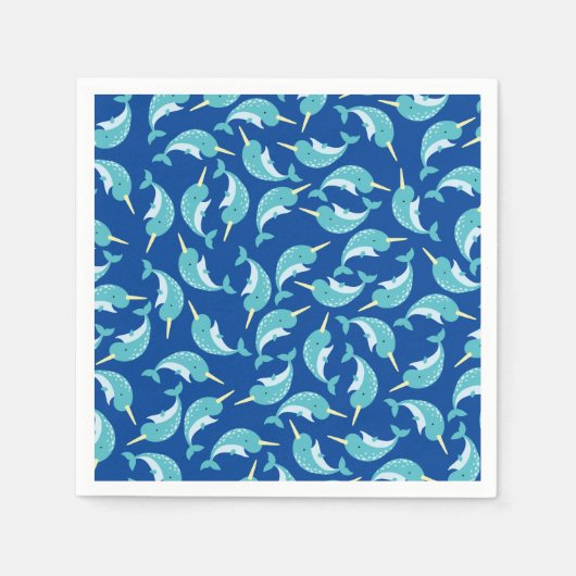 Serviette En Papier Fête d'anniversaire Narwhal (Devant)