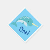 Serviette En Papier Fête d'anniversaire Narwhal (Coin)