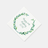 Serviette En Papier Fête d'anniversaire Olive Leaf Laurel Wreath Moder (Coin)