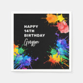 Serviette En Papier Fête d'anniversaire paintball (Devant)