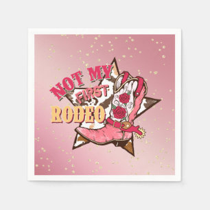 Serviette En Papier Fête d'anniversaire Pas Ma Première Rodéo