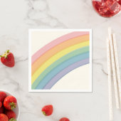 Serviette En Papier Fête d'anniversaire Pastel Rainbow (En situation)
