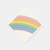 Serviette En Papier Fête d'anniversaire Pastel Rainbow (Coin)