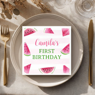 Serviette En Papier Fête d'anniversaire Pastèque Une Pastèque de Rêve