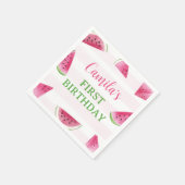 Serviette En Papier Fête d'anniversaire Pastèque Une Pastèque de Rêve (Coin)