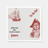 Serviette En Papier Fête d'anniversaire personnalisée à thème pirate (Devant)