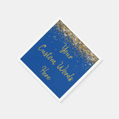 Serviette En Papier Fête d'anniversaire personnalisée Bleu sur mesure (Coin)