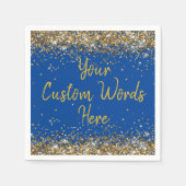 Serviette En Papier Fête d'anniversaire personnalisée Bleu sur mesure (Devant)