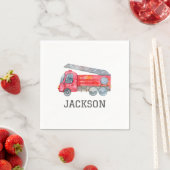 Serviette En Papier Fête d'anniversaire personnalisée pour camions à f (En situation)