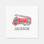 Serviette En Papier Fête d'anniversaire personnalisée pour camions à f (Devant)