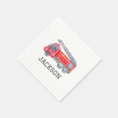 Serviette En Papier Fête d'anniversaire personnalisée pour camions à f (Coin)