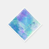 Serviette En Papier Fête d'anniversaire personnalisée Queue de Sirène (Coin)