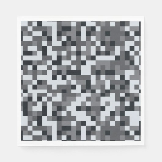 Serviette En Papier Fête d'anniversaire Pixel Level Up de jeu vidéo (Devant)