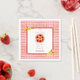 Serviette En Papier Fête d'anniversaire Pizza Tout Âge