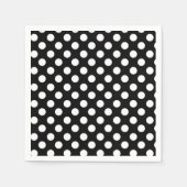 Serviette En Papier Fête d'anniversaire points noirs et blancs (Devant)