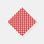 Serviette En Papier Fête d'anniversaire points rouges et blancs (Coin)