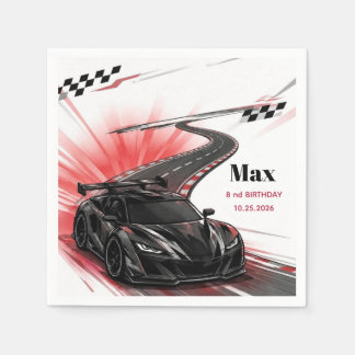 Serviette En Papier Fête d'anniversaire pour enfants avec voiture de s