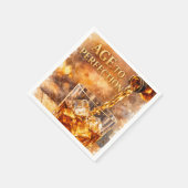 Serviette En Papier Fête d'anniversaire pour hommes d'âge mûr (Coin)