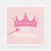 Serviette En Papier Fête d'anniversaire princesse couronne filles (Devant)