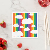 Serviette En Papier Fête d'anniversaire Rainbow (En situation)