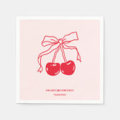Serviette En Papier Fête d'anniversaire Red & Pink Cherry (Devant)