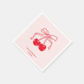Serviette En Papier Fête d'anniversaire Red & Pink Cherry (Coin)
