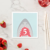 Serviette En Papier Fête d'anniversaire requin (En situation)