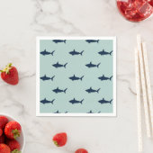 Serviette En Papier Fête d'anniversaire requin (En situation)