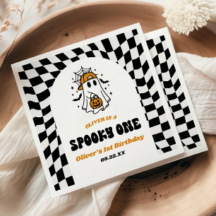 Serviette En Papier Fête d'anniversaire rétro Halloween Spooky One 1èr