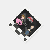 Serviette En Papier Fête d'anniversaire Retro Sock Hop (Coin)