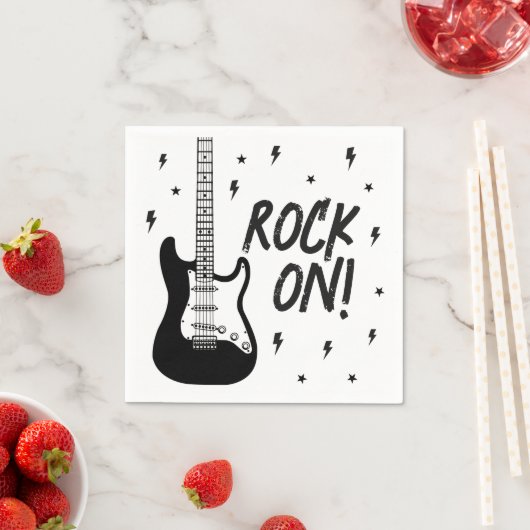 Serviette En Papier Fête d'anniversaire Rock and Roll (En situation)