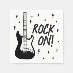 Serviette En Papier Fête d'anniversaire Rock and Roll