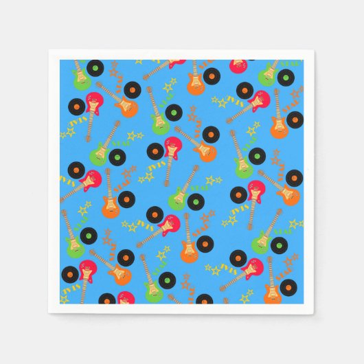 Serviette En Papier Fête d'anniversaire Rock Star Boy (Devant)