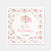 Serviette En Papier Fête d'anniversaire rose Citrouille (Devant)