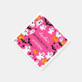 Serviette En Papier Fête d'anniversaire rose éffrayant Halloween (Coin)