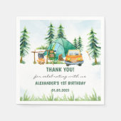 Serviette En Papier Fête d'anniversaire rustique de Camping Mountain (Devant)