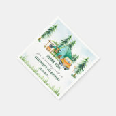 Serviette En Papier Fête d'anniversaire rustique de Camping Mountain (Coin)