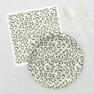 Serviette En Papier Fête d'anniversaire safari léopard pour enfants