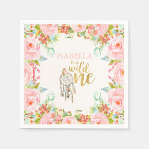 Serviette En Papier Fête d'anniversaire sauvage Napkin Boho Dreamcatch