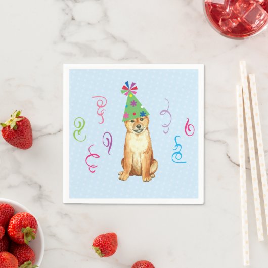 Serviette En Papier Fête d'anniversaire Shiba Inu (En situation)